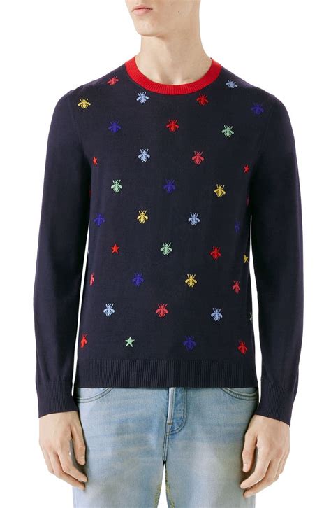 gucci snow white sweater|gucci bee embroidered sweater.